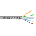 Weltron 1000Ft Gray Cat6 Solid Cable Utp Cmr T2404L6-AH